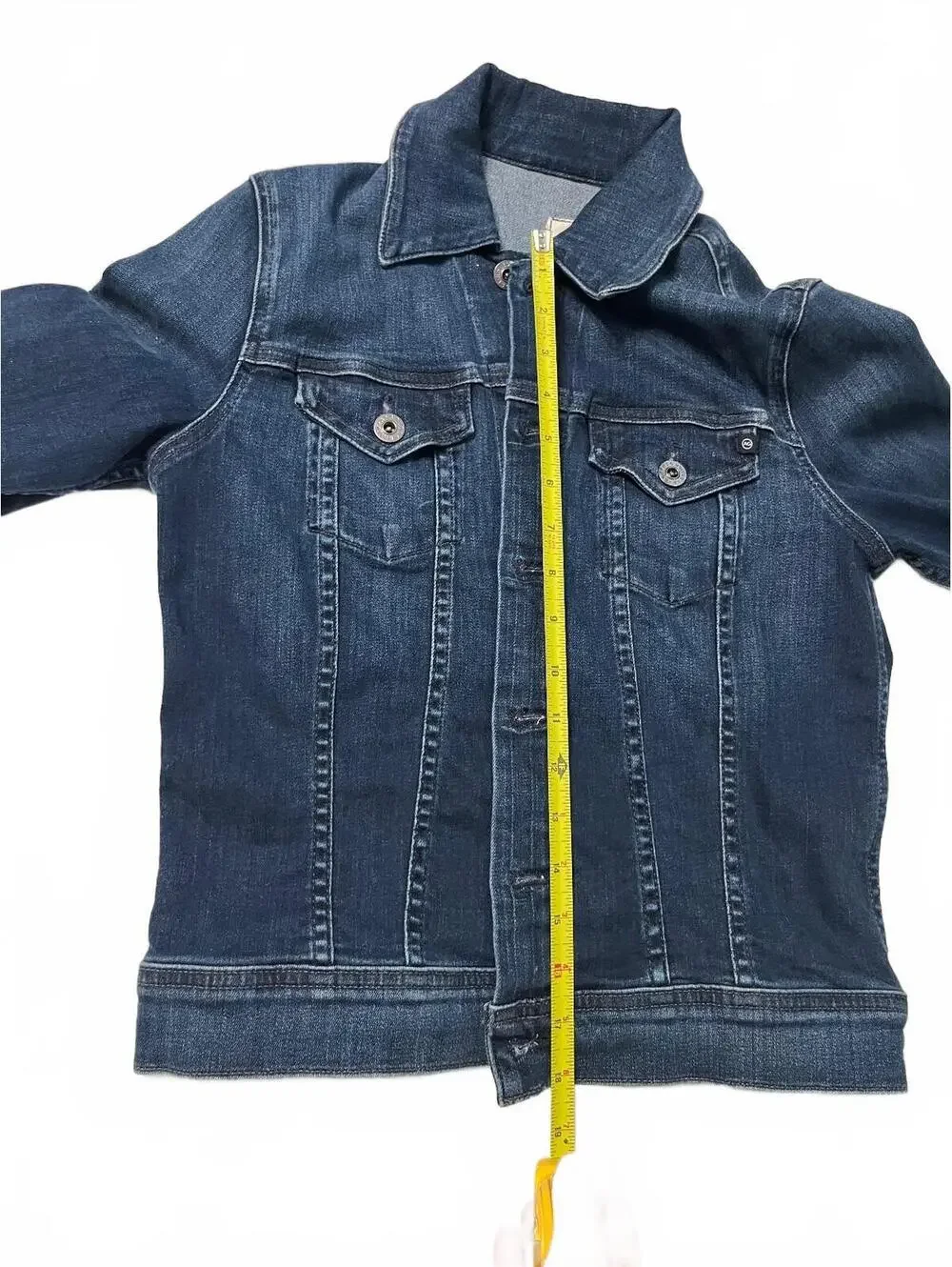 AG Adriano Goldschmied Blue Denim Jacket Size S Dark Wash Jean Jacket Classic